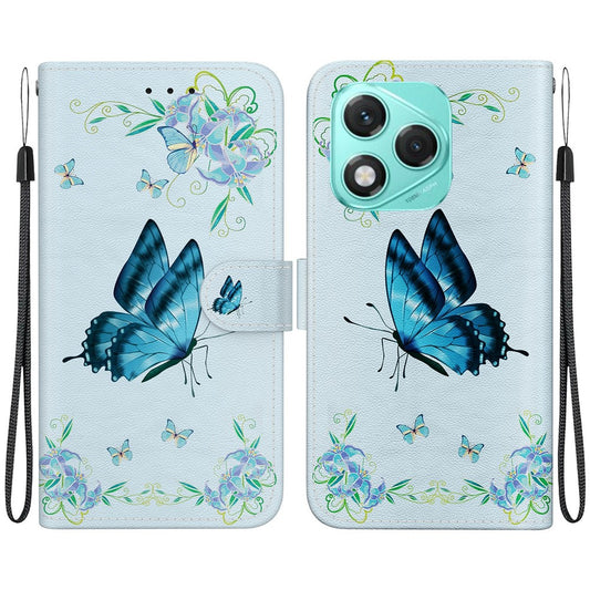 Honor 400 Lite 5G Handyhülle – Brieftasche Fallschutz Leder Flip Musterdruck