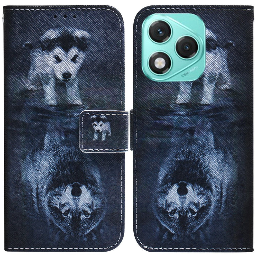 For Honor 400 Lite 5G Wallet Case Pattern Print Leather Phone Cover