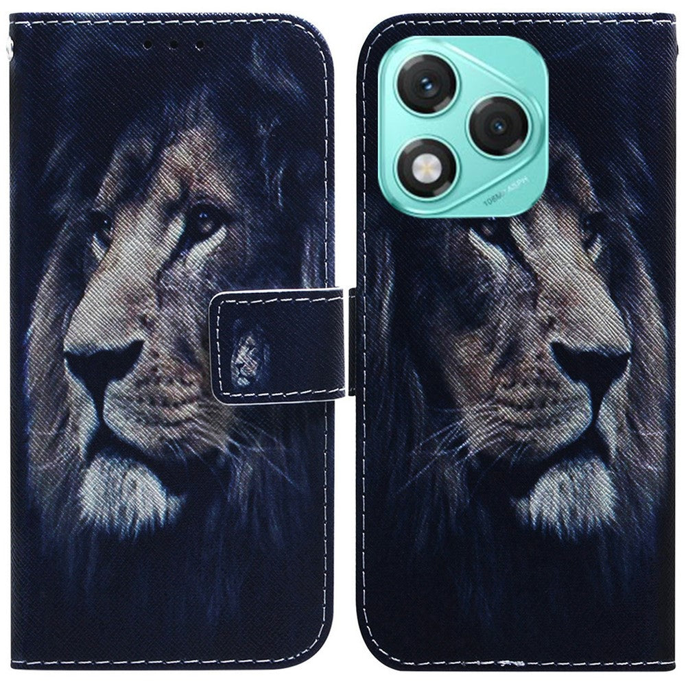 For Honor 400 Lite 5G Wallet Case Pattern Print Leather Phone Cover