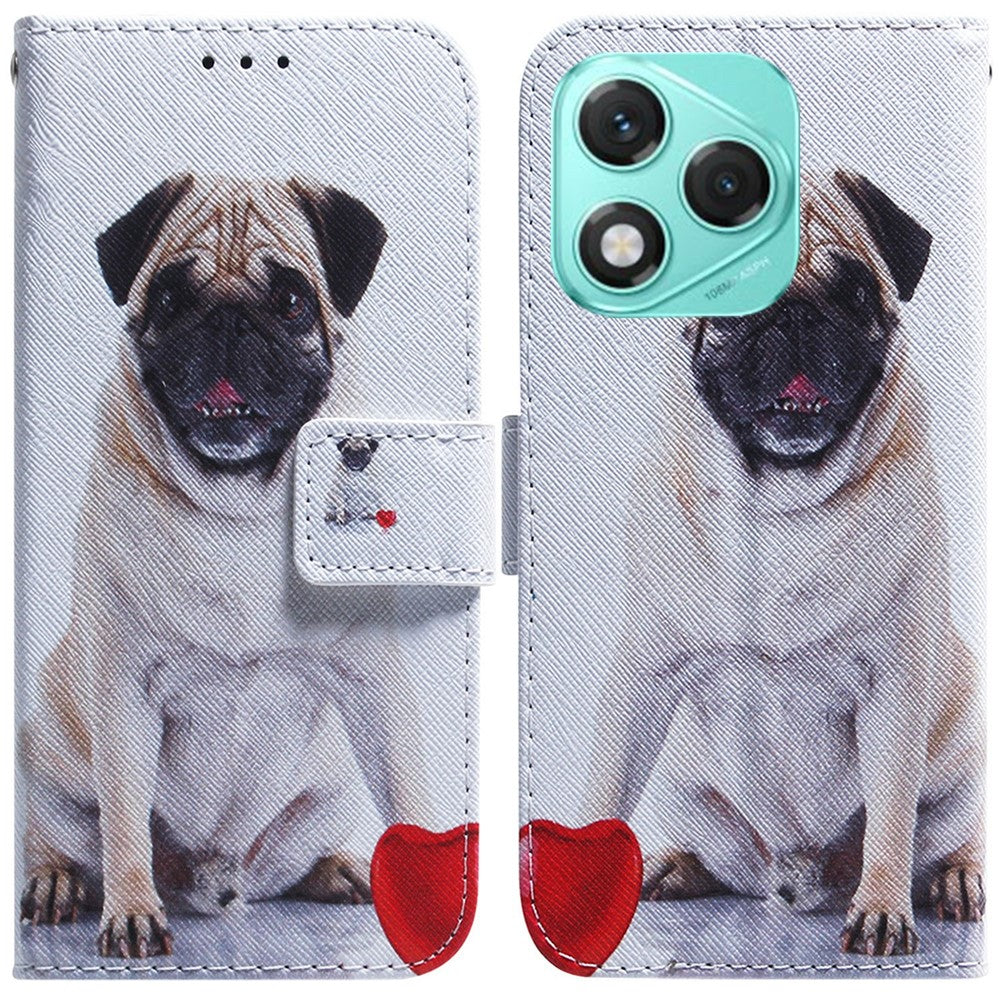 For Honor 400 Lite 5G Wallet Case Pattern Print Leather Phone Cover