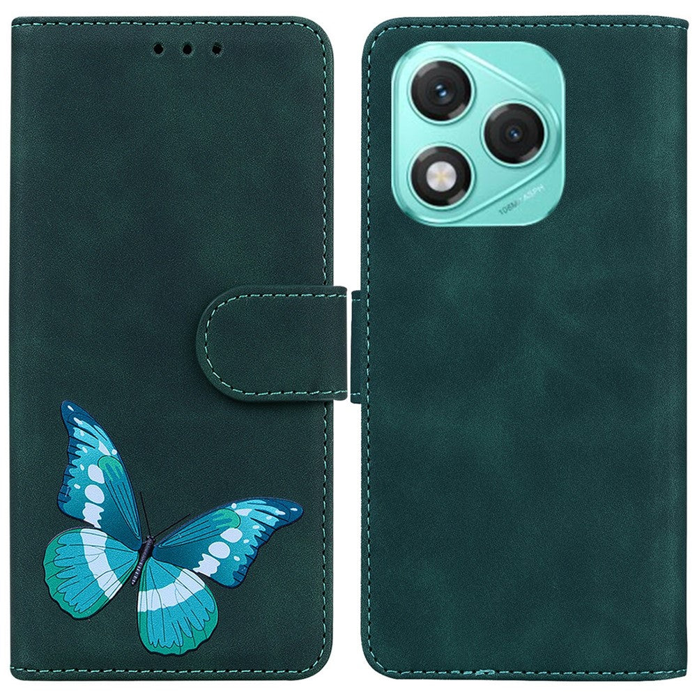 For Honor 400 Lite 5G Stand Case PU Leather Phone Cover Butterfly Printed