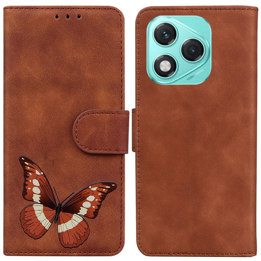 For Honor 400 Lite 5G Stand Case PU Leather Phone Cover Butterfly Printed