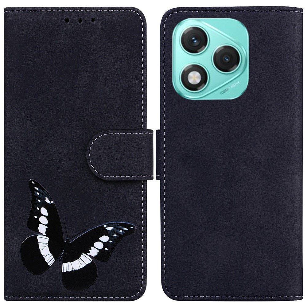 For Honor 400 Lite 5G Stand Case PU Leather Phone Cover Butterfly Printed