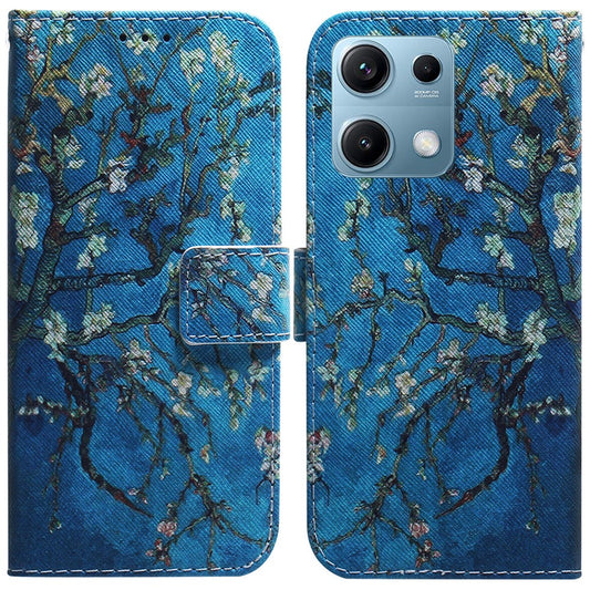 Xiaomi Redmi Note 14S 4G Handyhülle – Brieftaschen- aus Leder mit Musterdruck