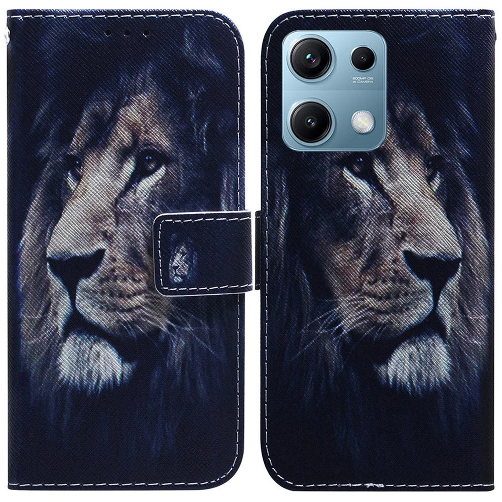 For Xiaomi Redmi Note 14S 4G Wallet Case Pattern Print Leather Phone Cover
