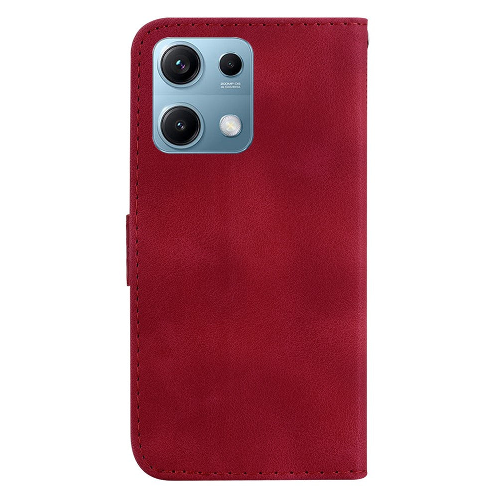 For Xiaomi Redmi Note 14S 4G Stand Case 7-Shaped Pattern Imprint Leather Phone Cover