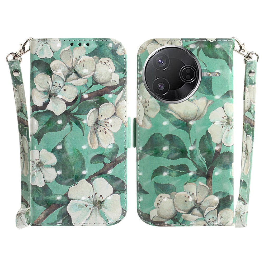 For Xiaomi Poco F7 Pro 5G  /  F7 Ultra 5G  /  Redmi K80 Pro 5G  /  K80 5G Case Pattern Printing Leather Wallet Phone Cover with Strap