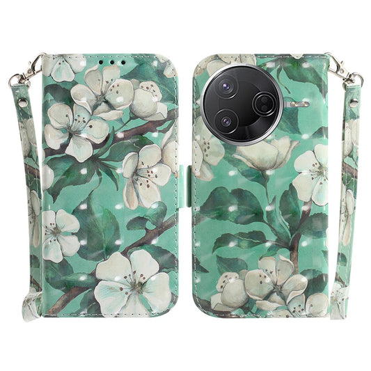For Xiaomi Poco F7 Pro 5G  /  F7 Ultra 5G  /  Redmi K80 Pro 5G  /  K80 5G Case Pattern Printing Leather Wallet Phone Cover with Strap