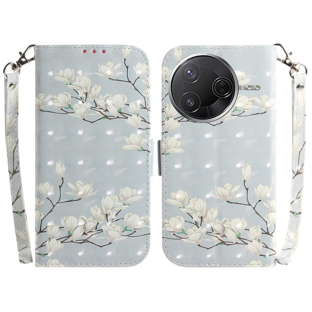 For Xiaomi Poco F7 Pro 5G  /  F7 Ultra 5G  /  Redmi K80 Pro 5G  /  K80 5G Case Pattern Printing Leather Wallet Phone Cover with Strap