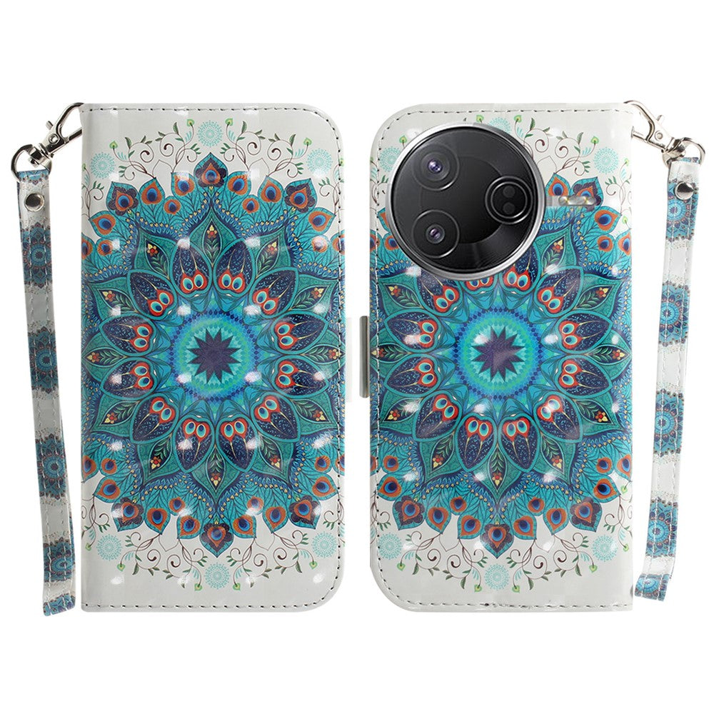 For Xiaomi Poco F7 Pro 5G  /  F7 Ultra 5G  /  Redmi K80 Pro 5G  /  K80 5G Case Pattern Printing Leather Wallet Phone Cover with Strap
