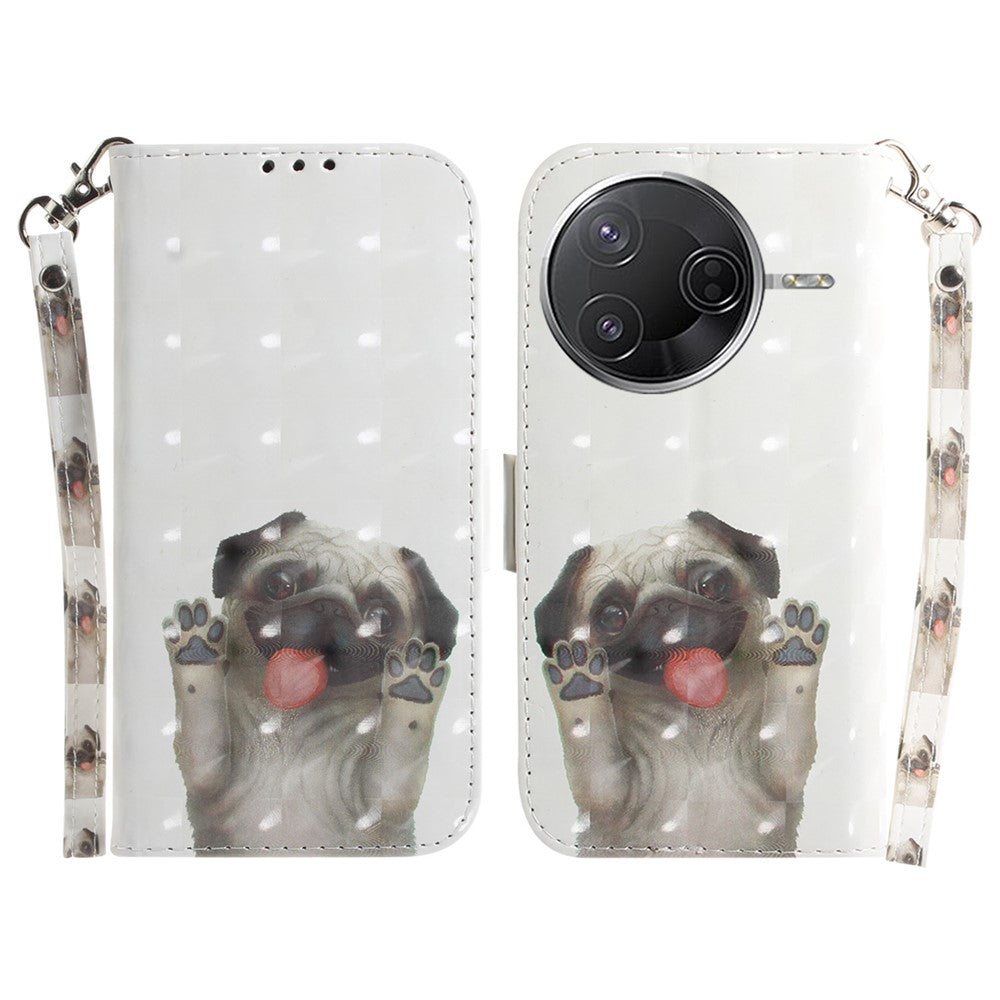 For Xiaomi Poco F7 Pro 5G  /  F7 Ultra 5G  /  Redmi K80 Pro 5G  /  K80 5G Case Pattern Printing Leather Wallet Phone Cover with Strap