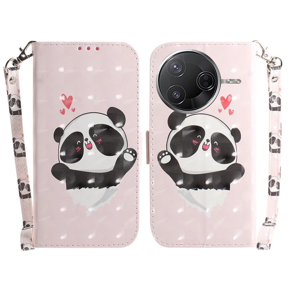 For Xiaomi Poco F7 Pro 5G  /  F7 Ultra 5G  /  Redmi K80 Pro 5G  /  K80 5G Case Pattern Printing Leather Wallet Phone Cover with Strap