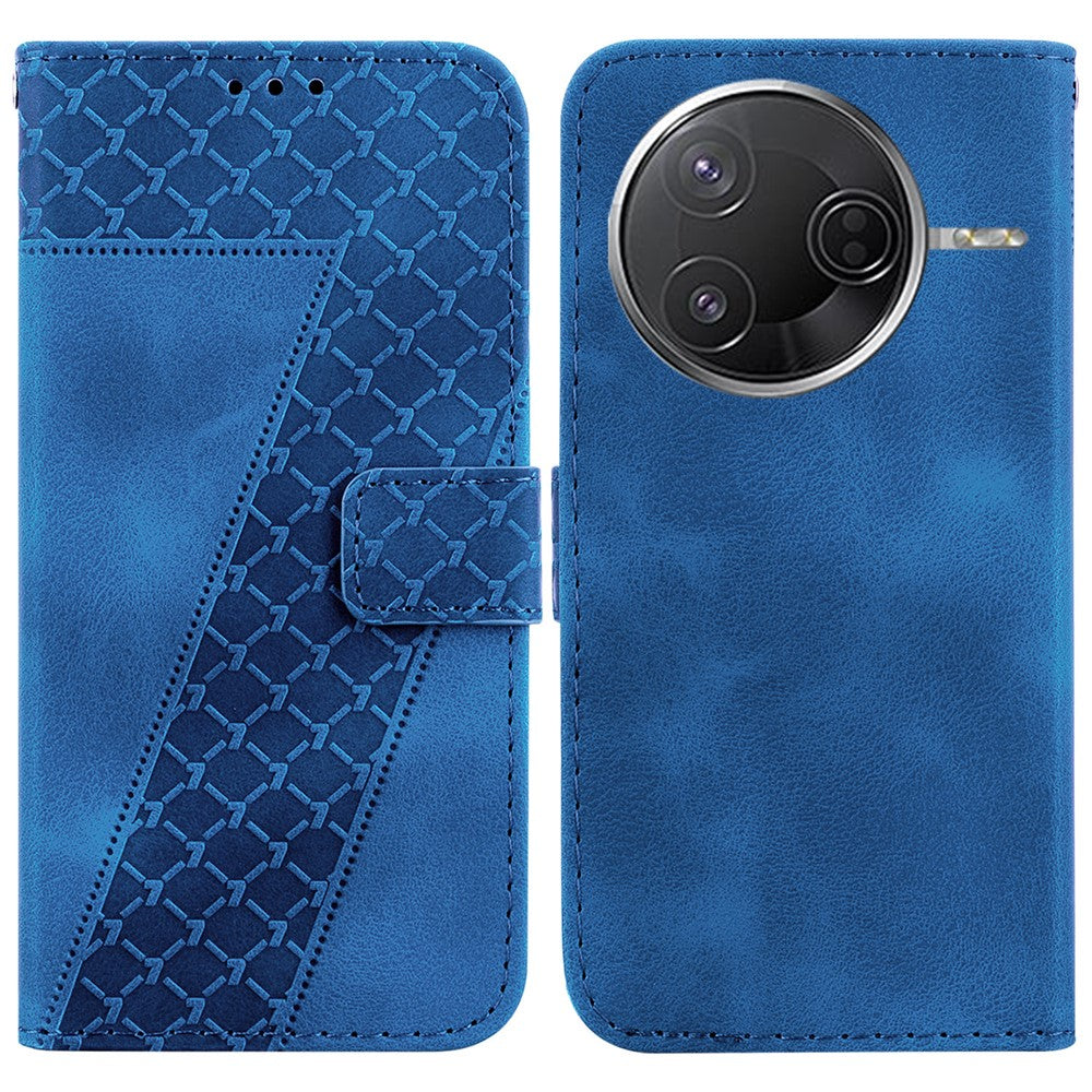 For Xiaomi Poco F7 Pro 5G  /  Poco F7 Ultra 5G  /  Redmi K80 Pro 5G  /  K80 5G Stand Case 7-Shaped Pattern Imprint Leather Phone Cover