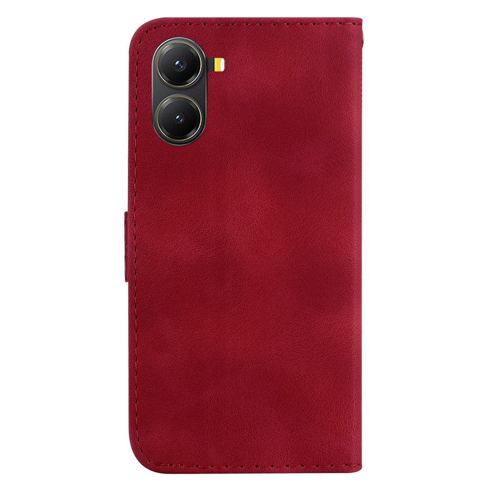 For Xiaomi Poco X7 Pro 5G  /   Redmi Turbo 4 5G Stand Case 7-Shaped Pattern Imprint Leather Phone Cover