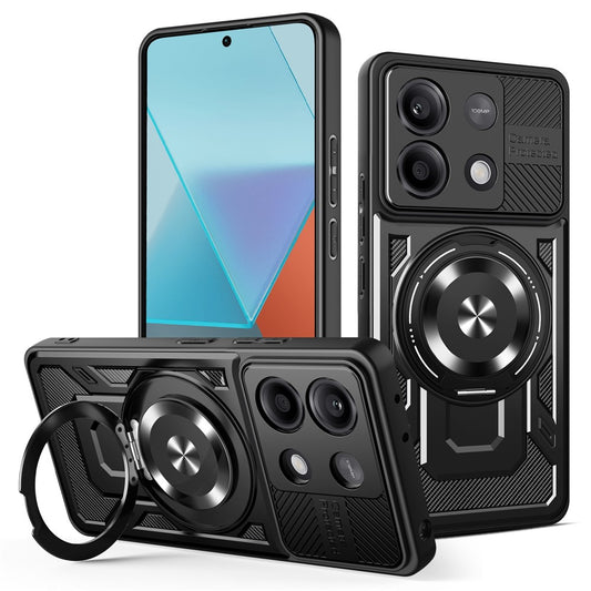 Xiaomi Redmi Note 13 Pro 4G / Xiaomi Poco M6 Pro 4G Handyhülle – Poco M6 Pro 4G Magnetische , drehbarer Ständer, TPU + PC