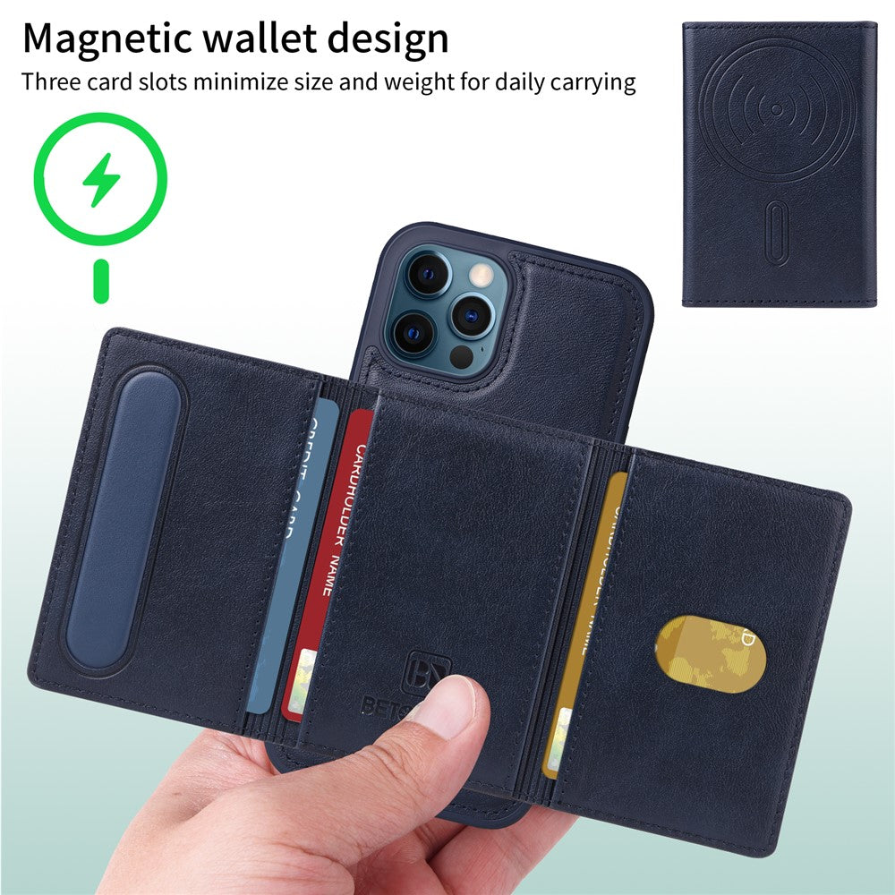 iPhone 12 Pro Max Lederhülle – Mit abnehmbarer Kartentasche, magnetisch & Ständer