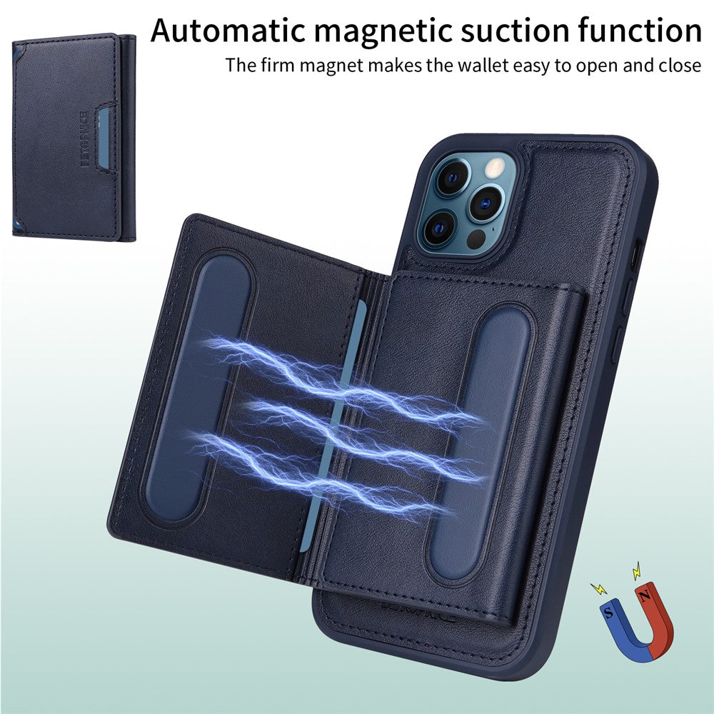 iPhone 12 Pro Max Lederhülle – Mit abnehmbarer Kartentasche, magnetisch & Ständer