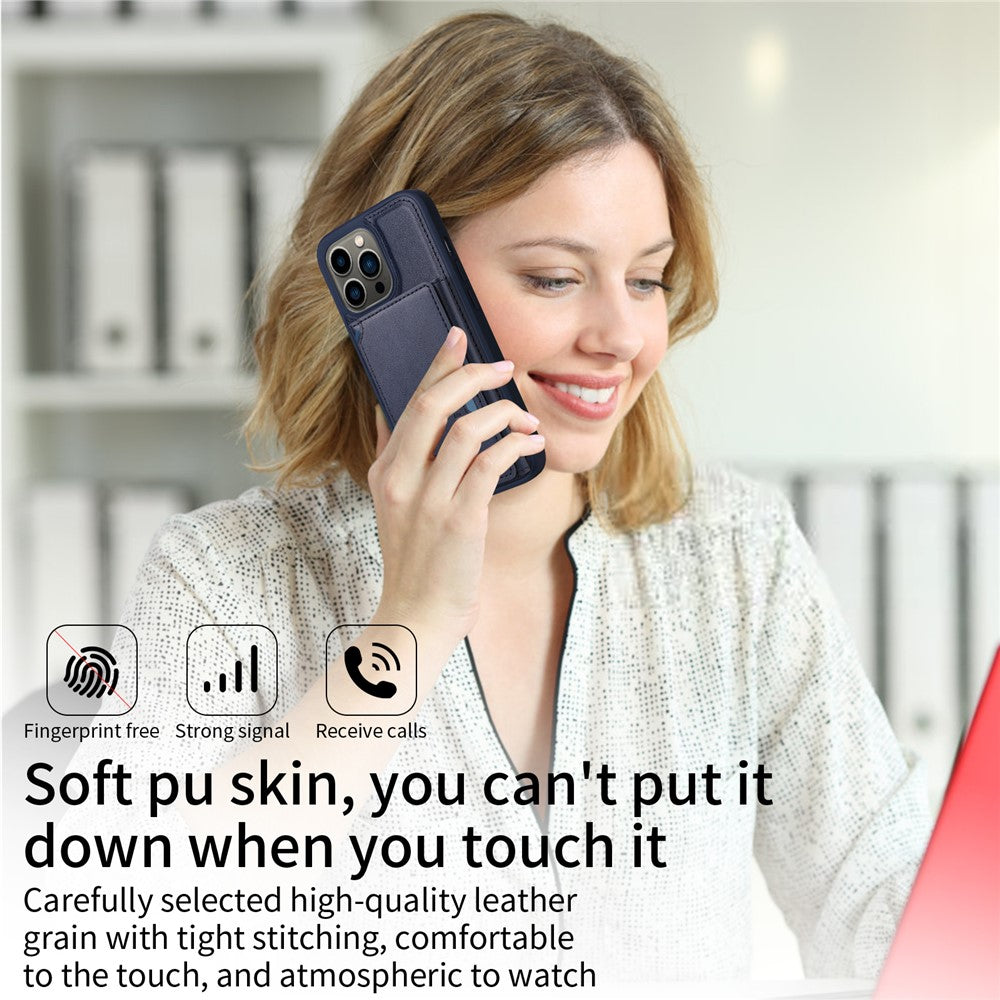 iPhone 13 Pro Lederhülle – Mit abnehmbarer Kartentasche, magnetisch & Ständer