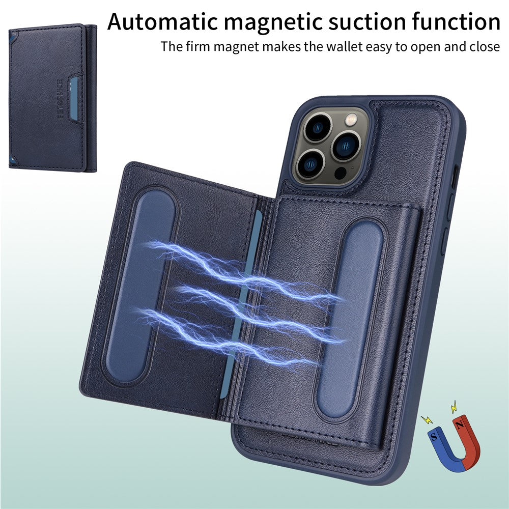 iPhone 13 Pro Max Lederhülle – Mit abnehmbarer Kartentasche, magnetisch & Ständer