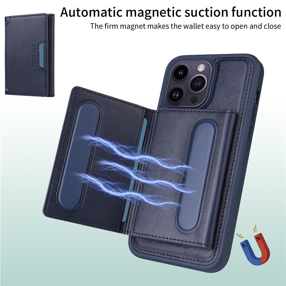 iPhone 14 Pro Max Lederhülle – Mit abnehmbarer Kartentasche, magnetisch & Ständer