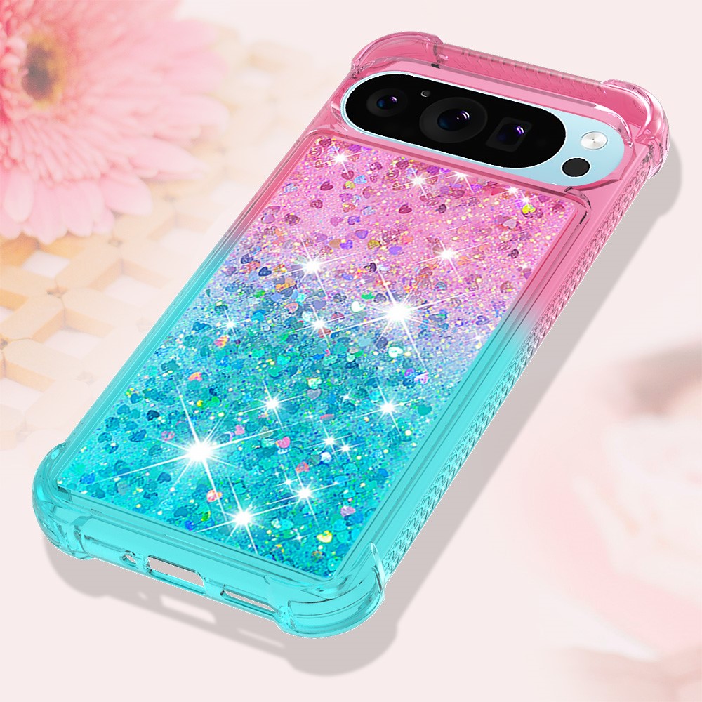Pixel 10 /10 Pro Glitter-Hülle – Farbverlauf mit funkelndem Puder