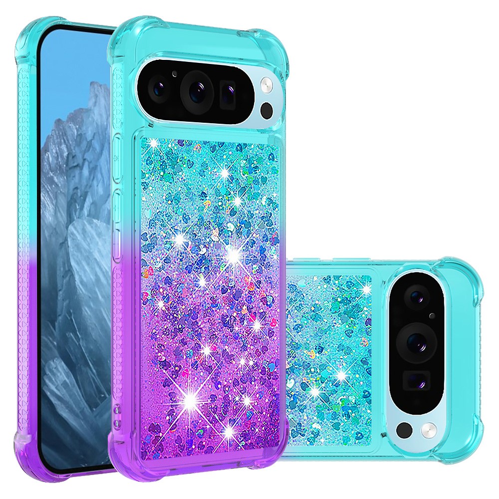 Pixel 10 /10 Pro Glitter-Hülle – Farbverlauf mit funkelndem Puder