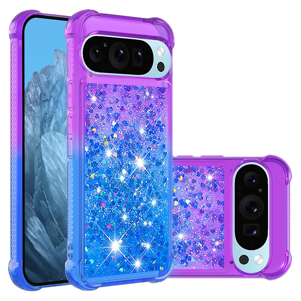 Pixel 10 /10 Pro Glitter-Hülle – Farbverlauf mit funkelndem Puder
