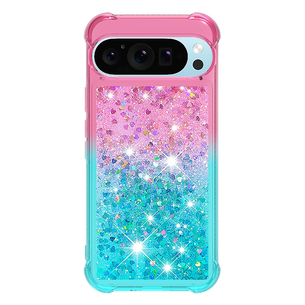 Pixel 10 Pro XL Glitter-Hülle – Farbverlauf mit funkelndem Puder