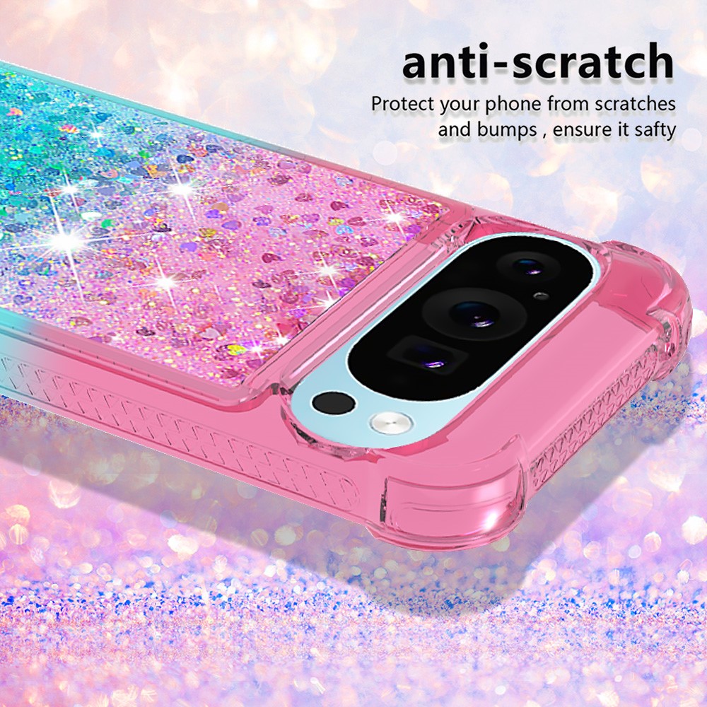 Pixel 10 Pro XL Glitter-Hülle – Farbverlauf mit funkelndem Puder