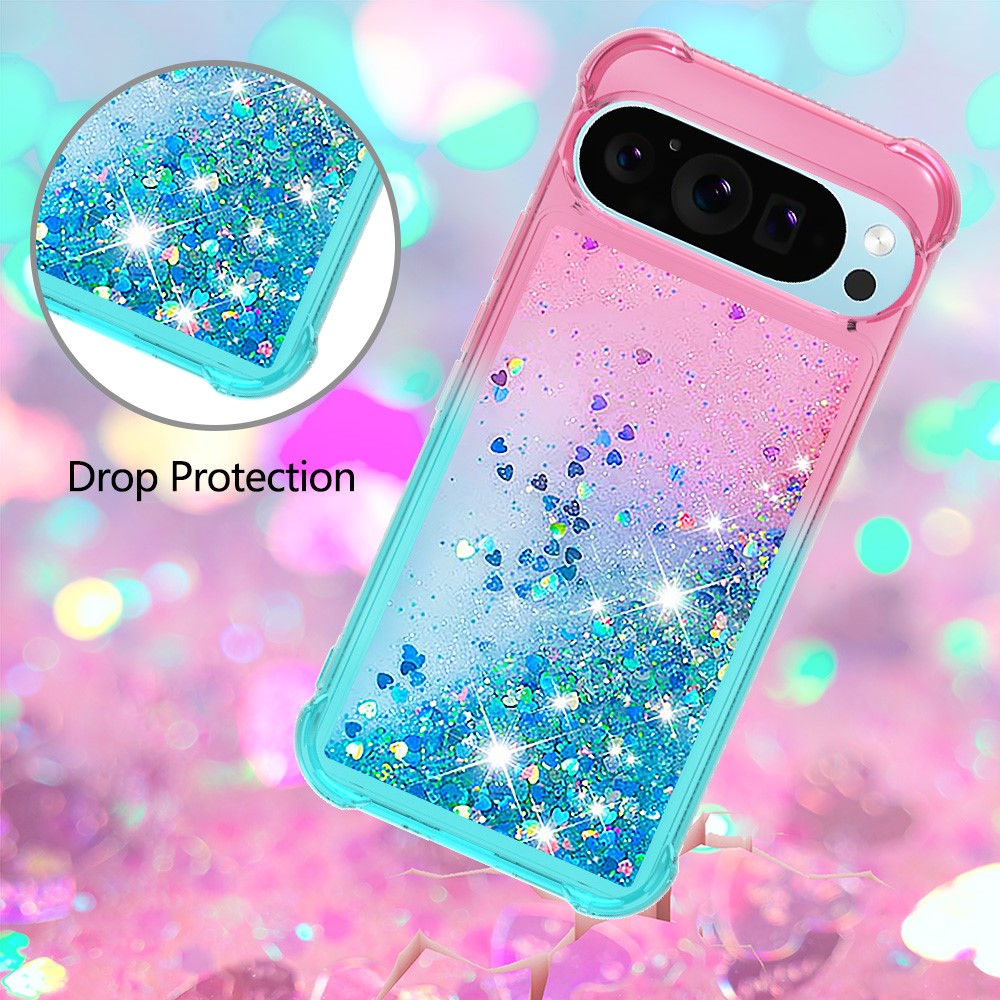 Pixel 10 Pro XL Glitter-Hülle – Farbverlauf mit funkelndem Puder