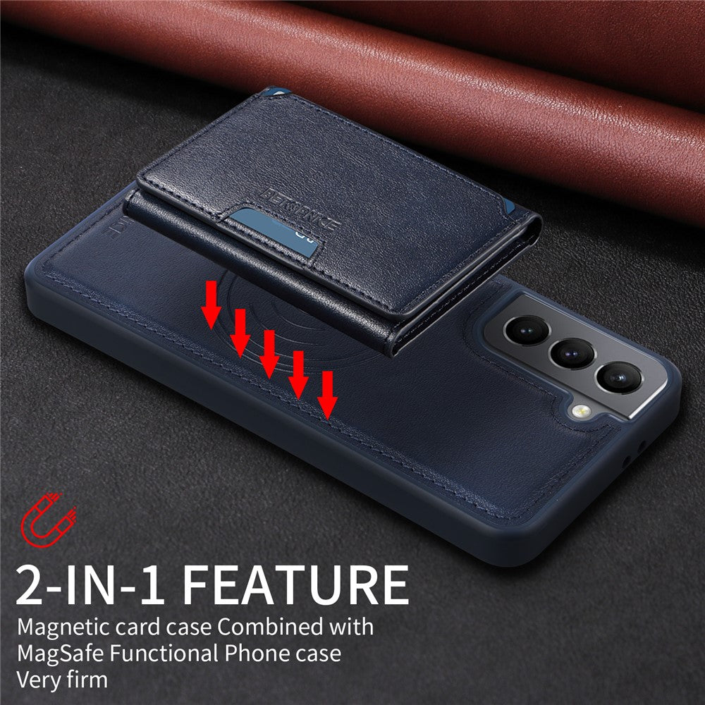 Galaxy S21 5G Lederhülle – Mit abnehmbarer Kartentasche, magnetisch & Ständer