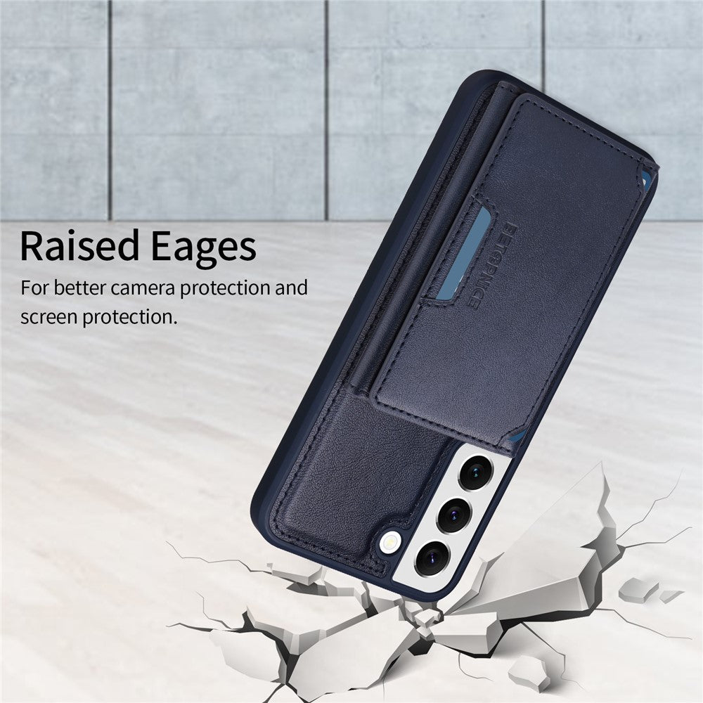 Galaxy S22 5G Lederhülle – Mit abnehmbarer Kartentasche, magnetisch & Ständer