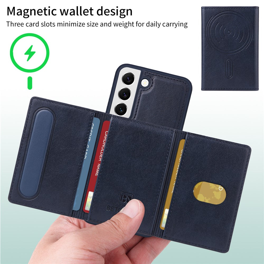 Galaxy S22 5G Lederhülle – Mit abnehmbarer Kartentasche, magnetisch & Ständer