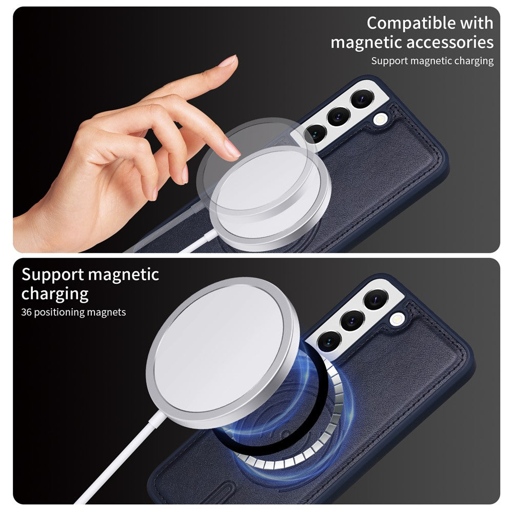 Galaxy S22 5G Lederhülle – Mit abnehmbarer Kartentasche, magnetisch & Ständer