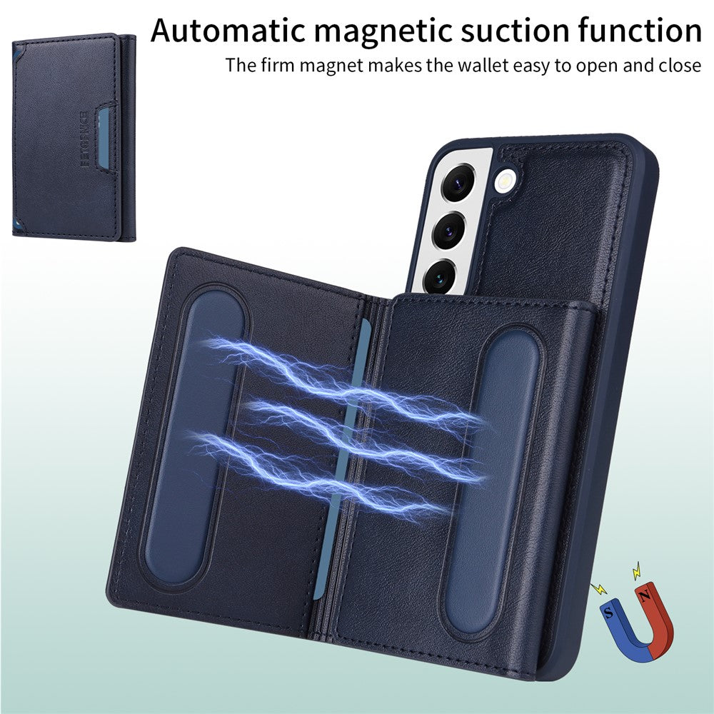 Galaxy S22 5G Lederhülle – Mit abnehmbarer Kartentasche, magnetisch & Ständer