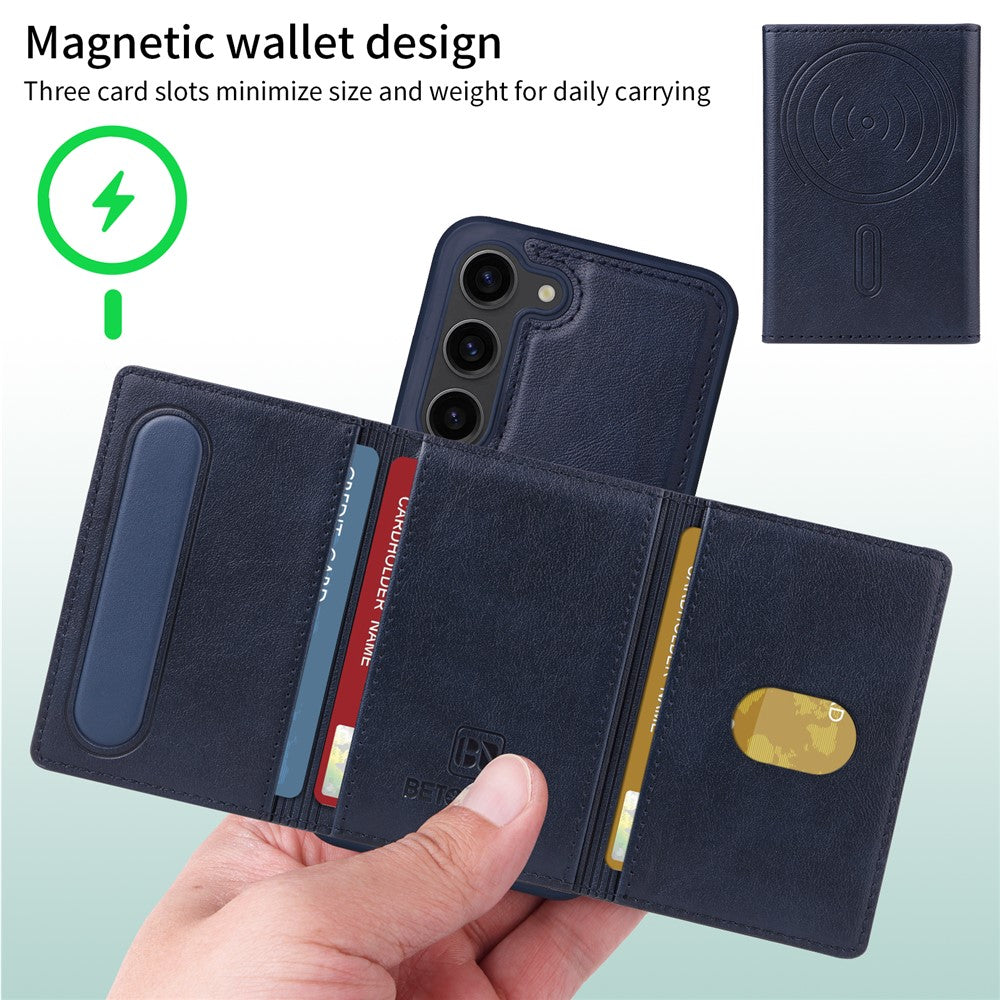 Galaxy S23 Lederhülle – Mit abnehmbarer Kartentasche, magnetisch & Ständer