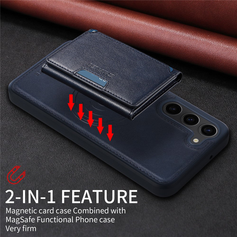 Galaxy S23 Plus Lederhülle – Mit abnehmbarer Kartentasche, magnetisch & Ständer