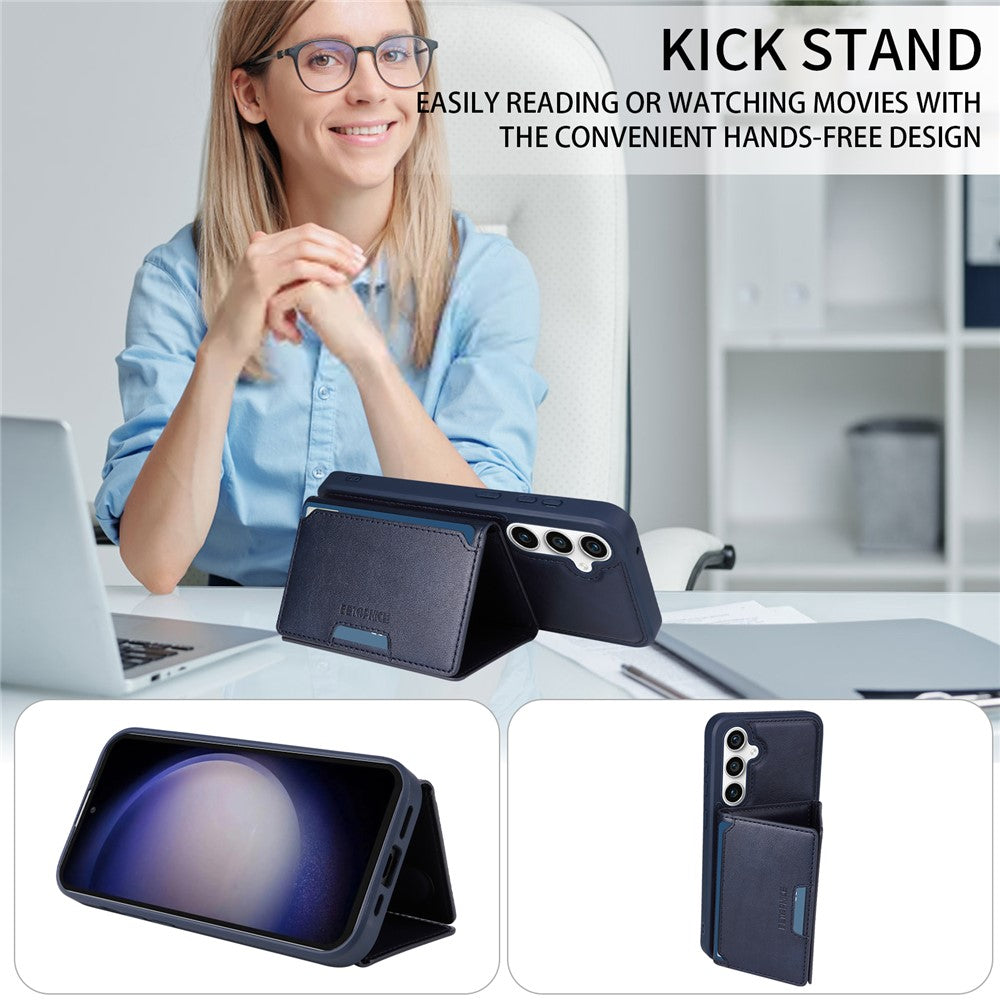 Galaxy S23 FE Lederhülle – Mit abnehmbarer Kartentasche, magnetisch & Ständer