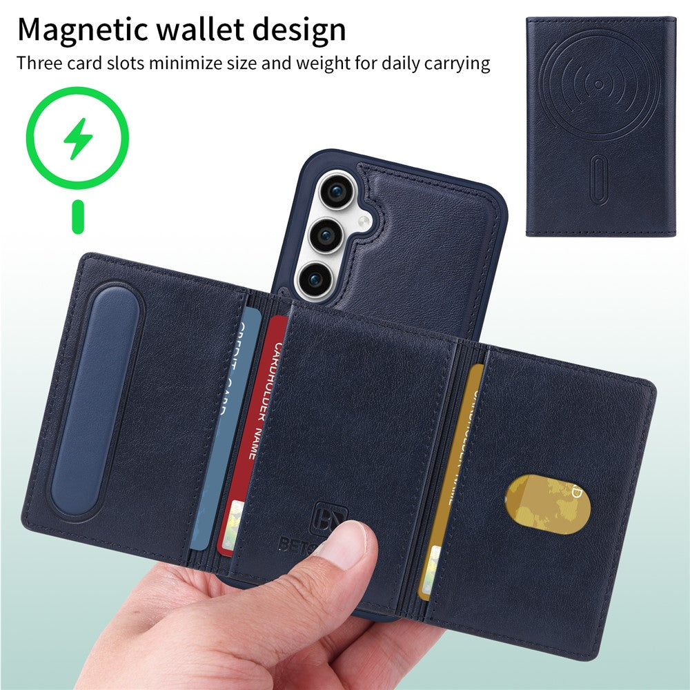 Galaxy S23 FE Lederhülle – Mit abnehmbarer Kartentasche, magnetisch & Ständer