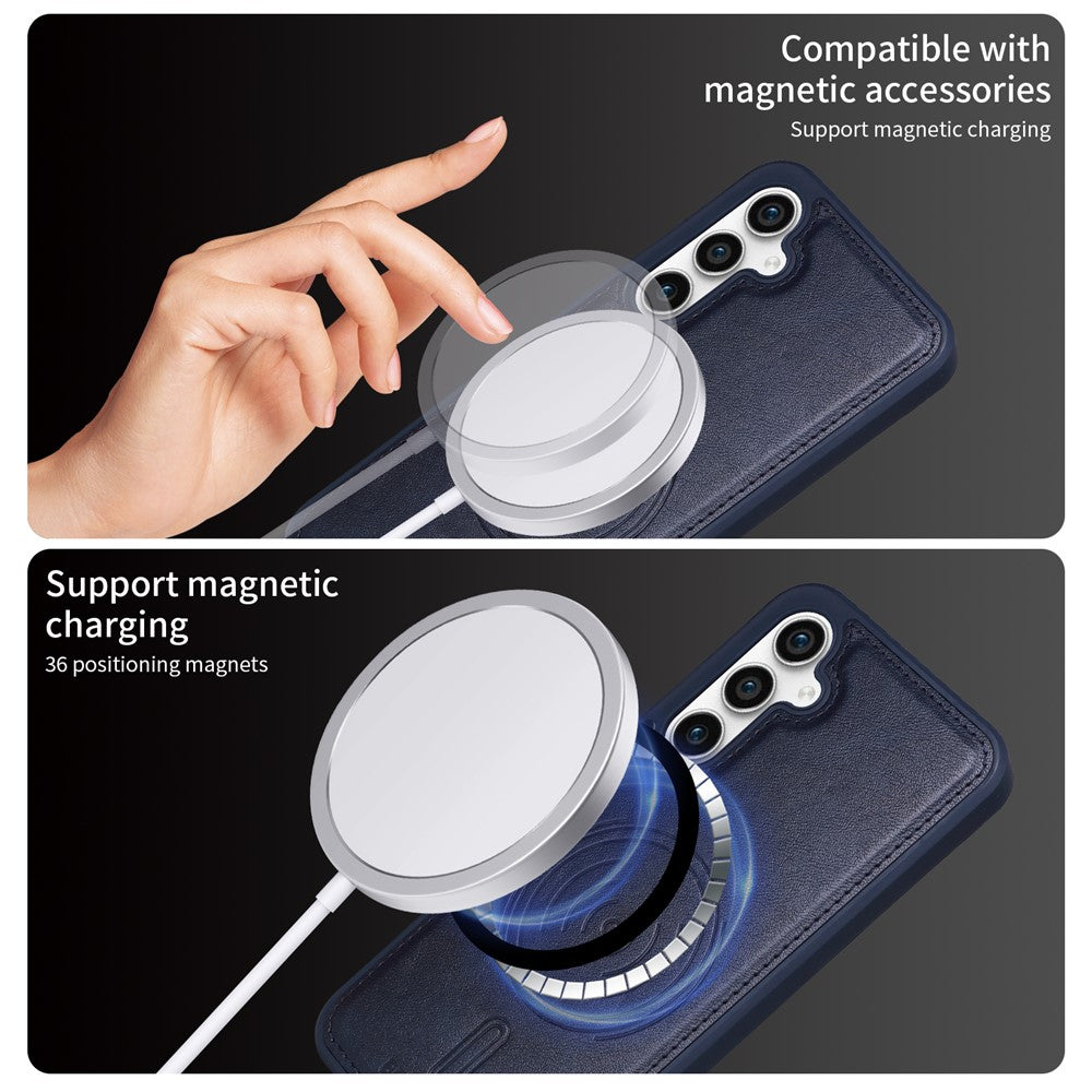 Galaxy S23 FE Lederhülle – Mit abnehmbarer Kartentasche, magnetisch & Ständer