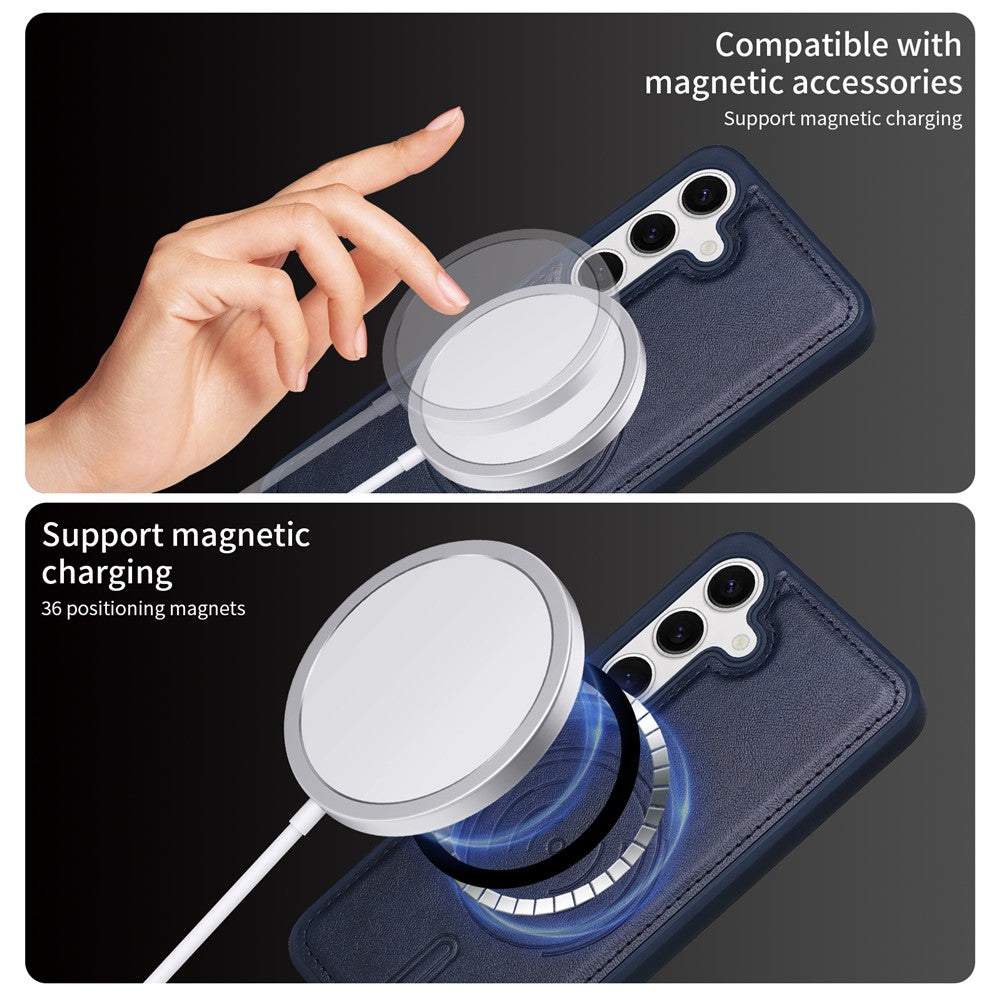 Galaxy S24 Lederhülle – Mit abnehmbarer Kartentasche, magnetisch & Ständer