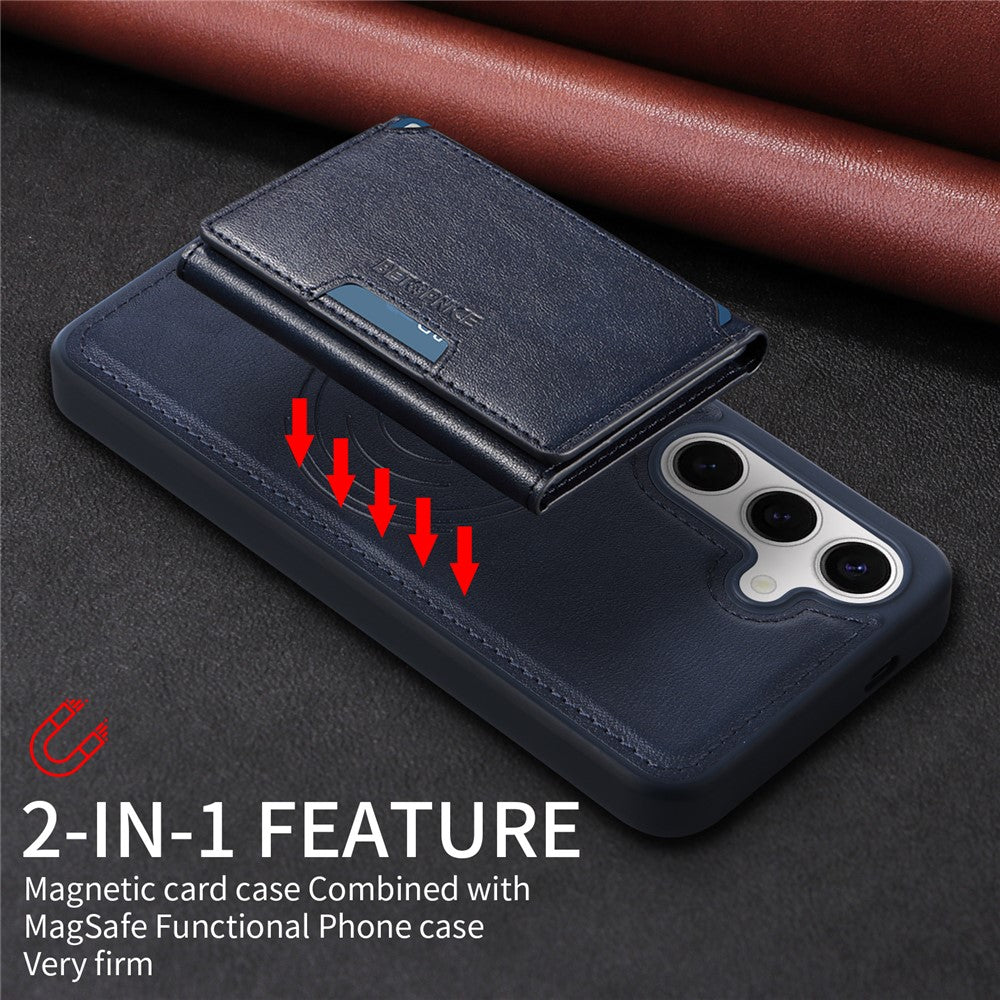 Galaxy S24 Lederhülle – Mit abnehmbarer Kartentasche, magnetisch & Ständer