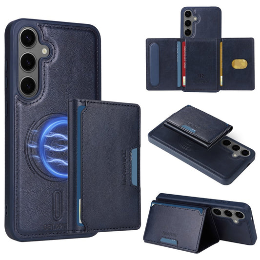 Galaxy S24 Plus Lederhülle – Mit abnehmbarer Kartentasche, magnetisch & Ständer