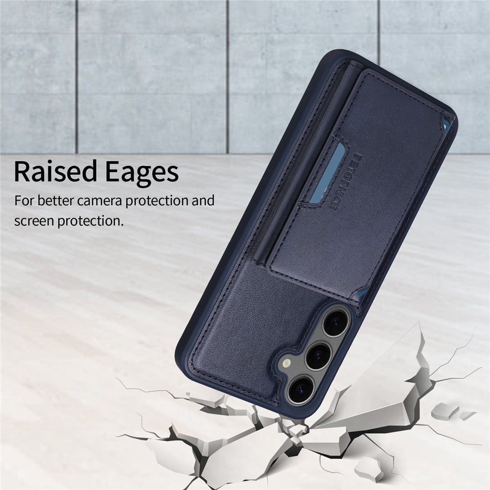 Galaxy S24 Plus Lederhülle – Mit abnehmbarer Kartentasche, magnetisch & Ständer