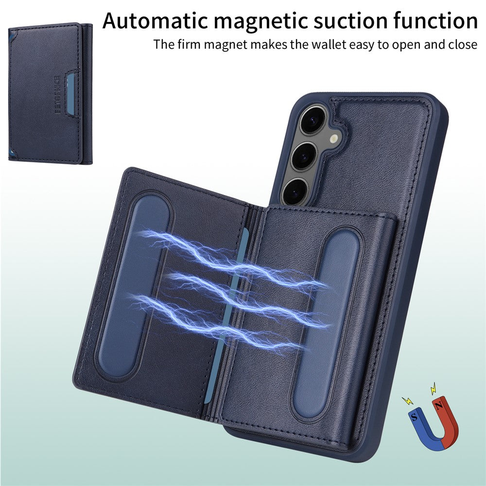 Galaxy S24 Plus Lederhülle – Mit abnehmbarer Kartentasche, magnetisch & Ständer