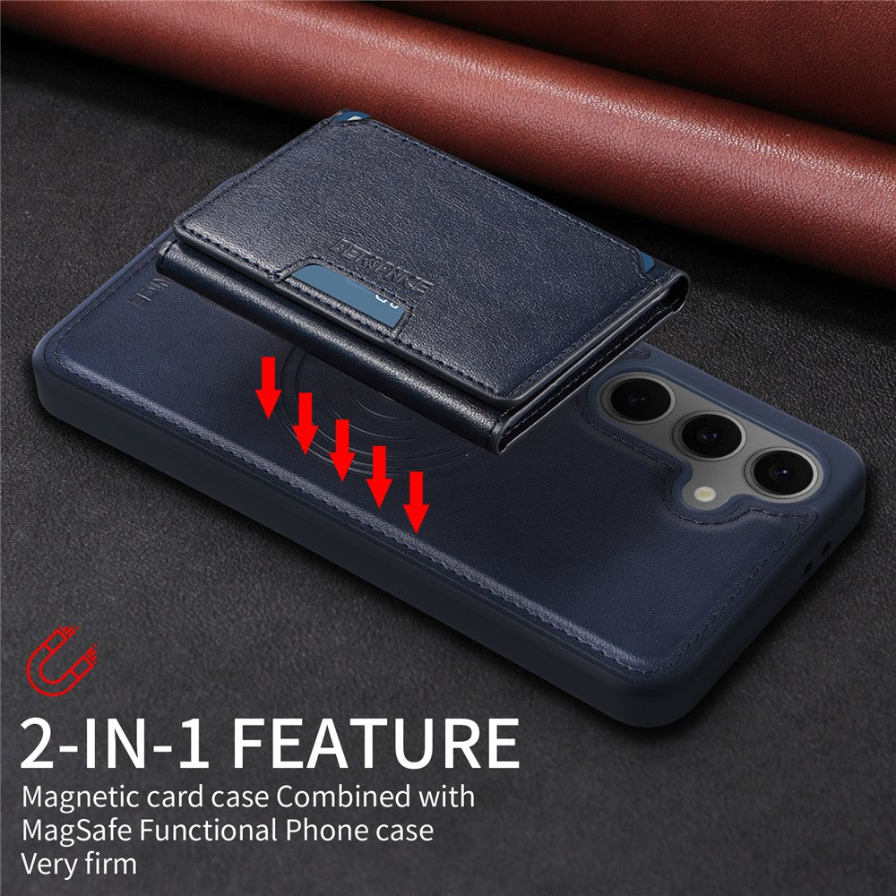 Galaxy S24 FE Lederhülle – Mit abnehmbarer Kartentasche, magnetisch & Ständer