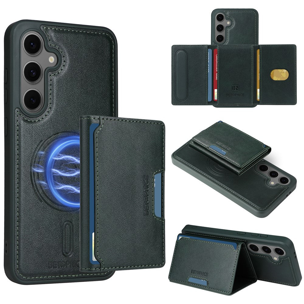 Galaxy S24 FE Lederhülle – Mit abnehmbarer Kartentasche, magnetisch & Ständer