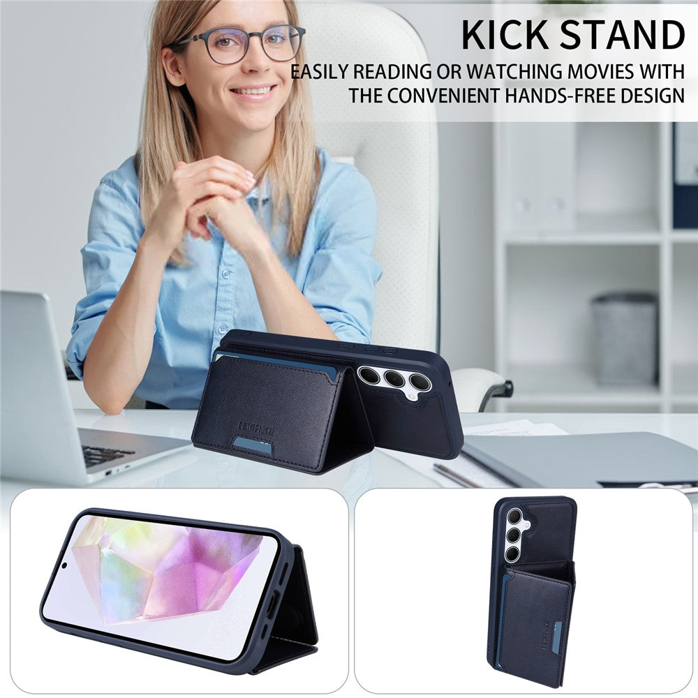 Galaxy A35 5G Lederhülle – Mit abnehmbarer Kartentasche, magnetisch & Ständer