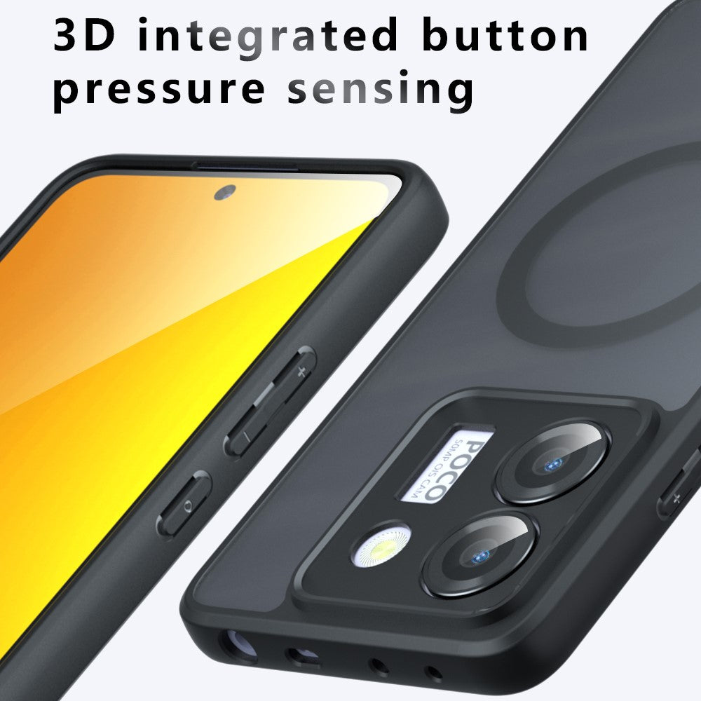 For Xiaomi Poco M7 Pro 5G Case Magnetic Case TPU + PC Matte Skin Touch Phone Cover