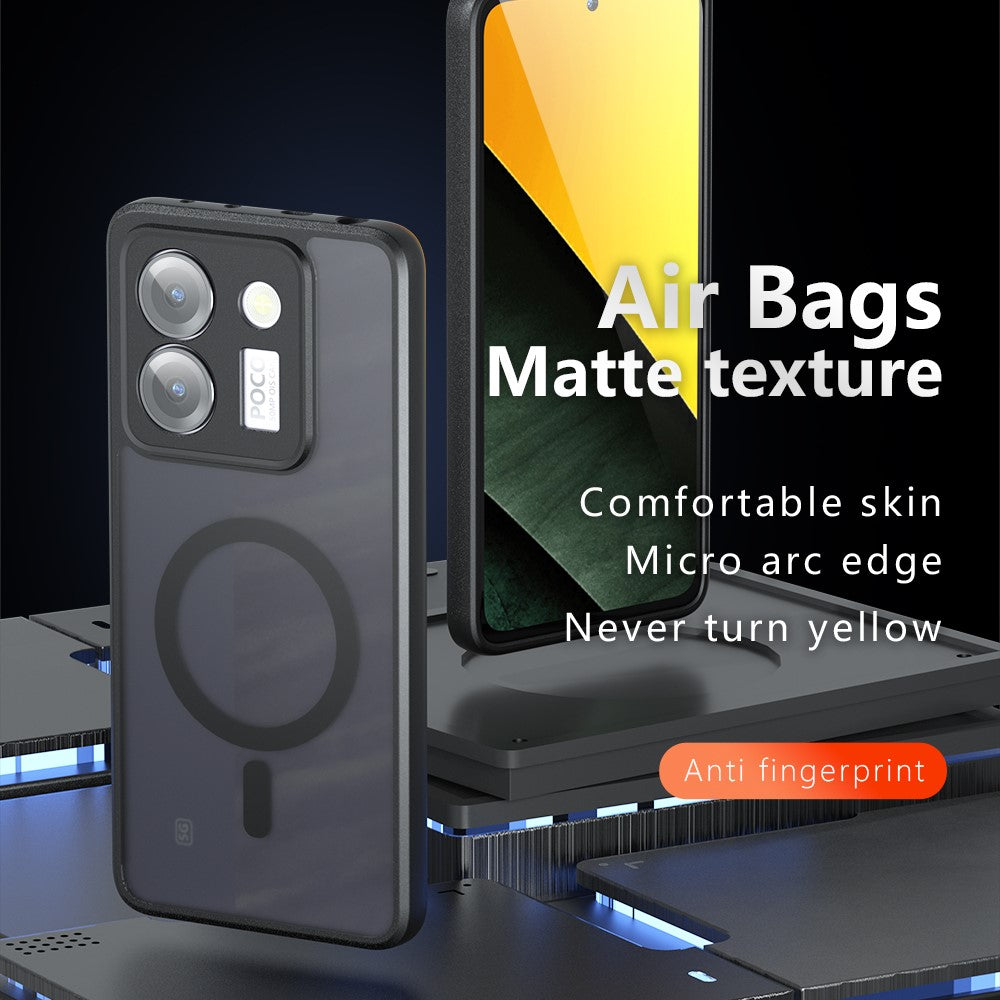For Xiaomi Poco M7 Pro 5G Case Magnetic Case TPU + PC Matte Skin Touch Phone Cover
